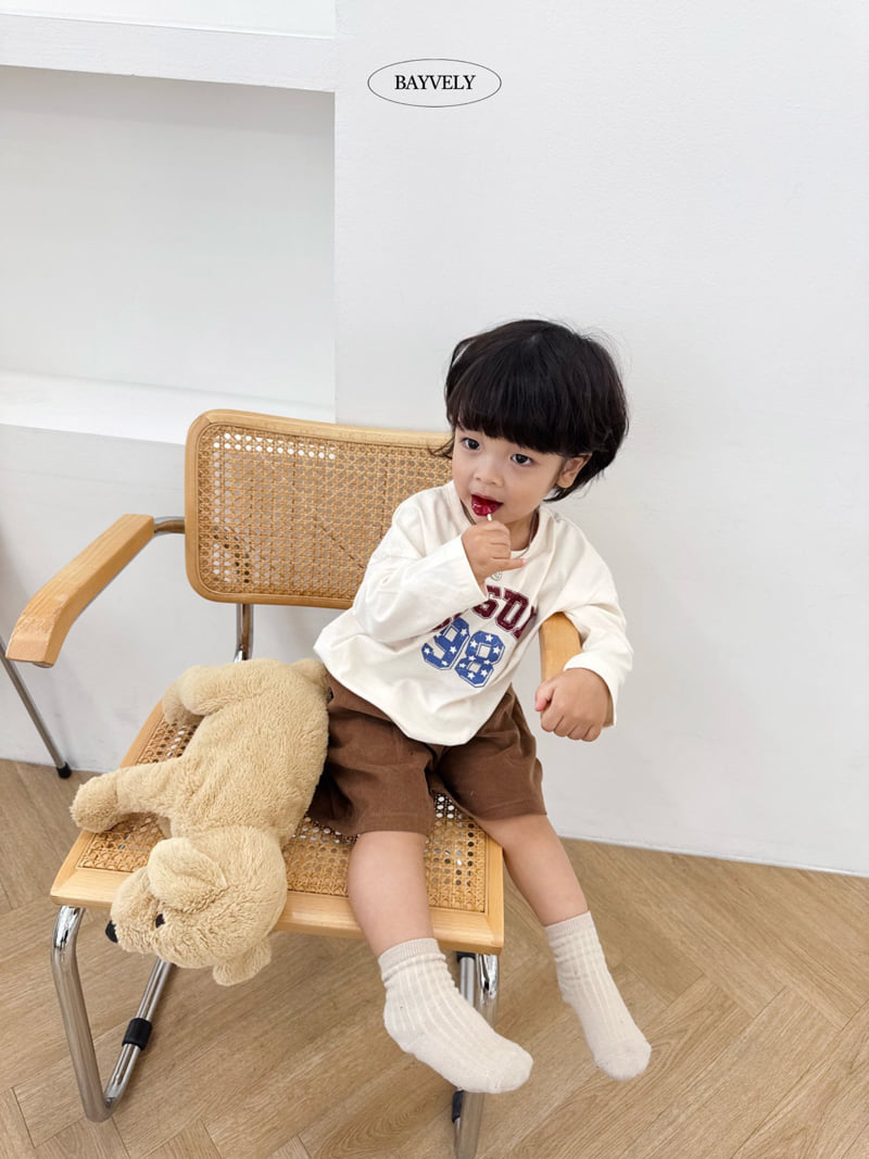 Bayvely - Korean Children Fashion - #todddlerfashion - Corduroy Bermuda Pants - 9