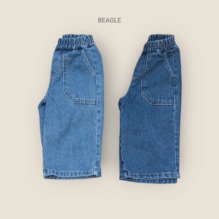 Beagle - Korean Children Fashion - #Kfashion4kids - Square Pocket Denim Pants - 3