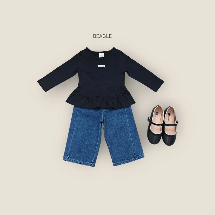 Beagle - Korean Children Fashion - #childrensboutique - True Wide Denim Pants - 11