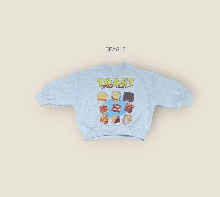 Beagle - Korean Children Fashion - #discoveringself - Toast Sweatshirt - 3