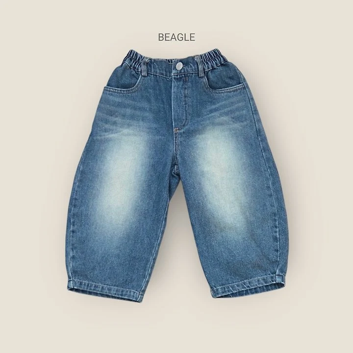Beagle - Korean Children Fashion - #fashionkids - Curved Blue Jeans