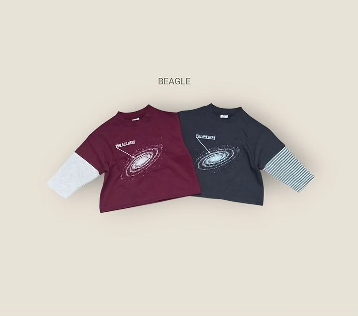 Beagle - Korean Children Fashion - #kidsshorts - Space Tee