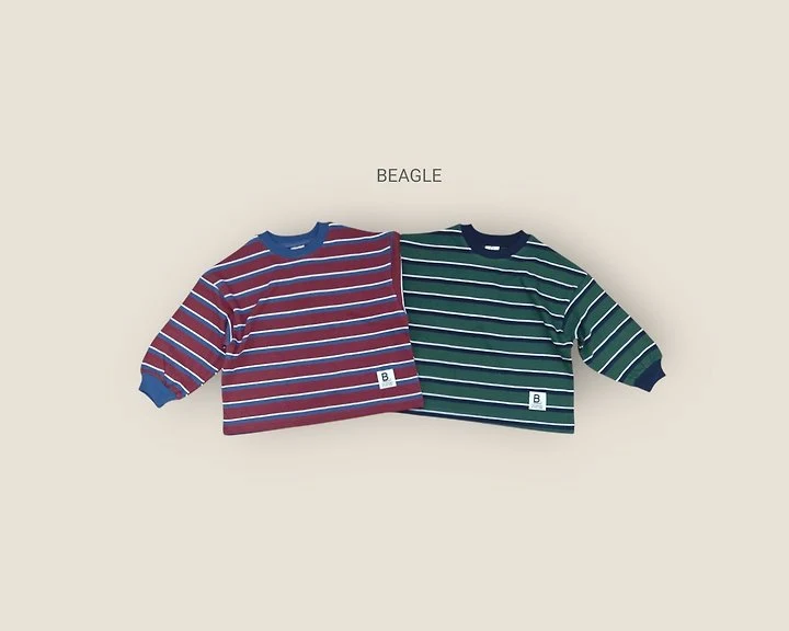 Beagle - Korean Children Fashion - #kidsstore - Campus Stripe Tee