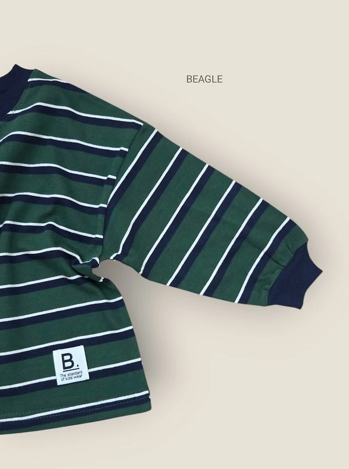 Beagle - Korean Children Fashion - #Kfashion4kids - Campus Stripe Tee - 4