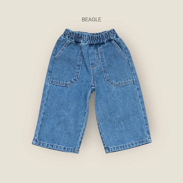 Beagle - Korean Children Fashion - #magicofchildhood - Square Pocket Denim Pants - 5