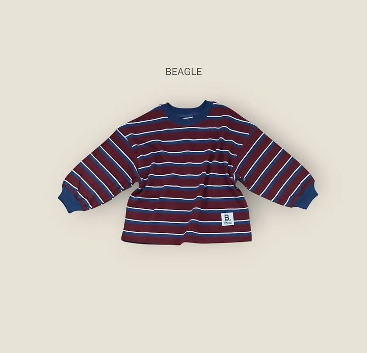 Beagle - Korean Children Fashion - #magicofchildhood - Campus Stripe Tee - 5