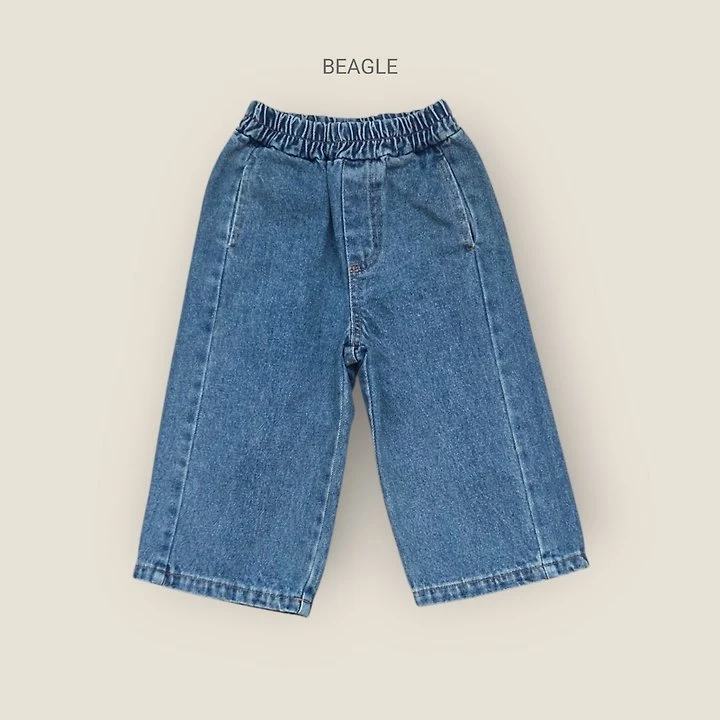 Beagle - Korean Children Fashion - #minifashionista - True Wide Denim Pants - 5