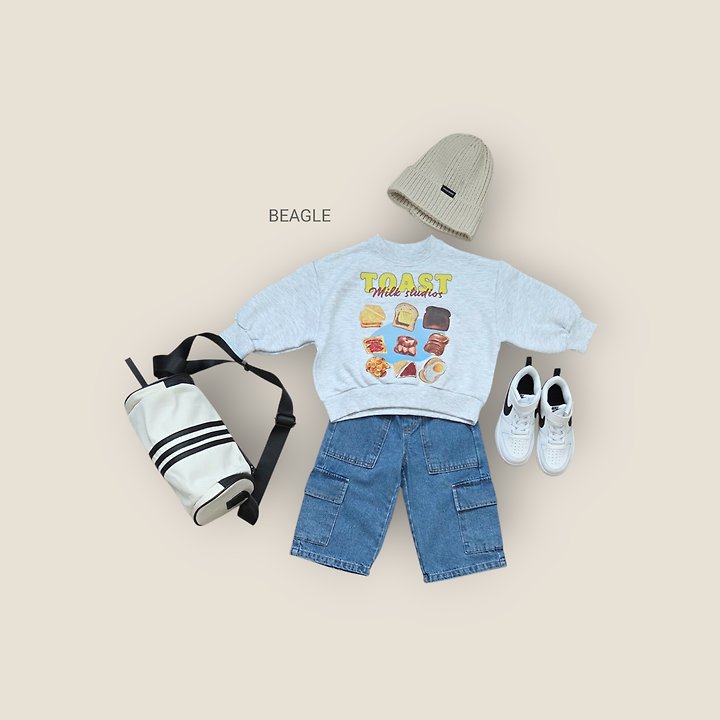Beagle - Korean Children Fashion - #todddlerfashion - Awning Cargo Denim Pants - 9