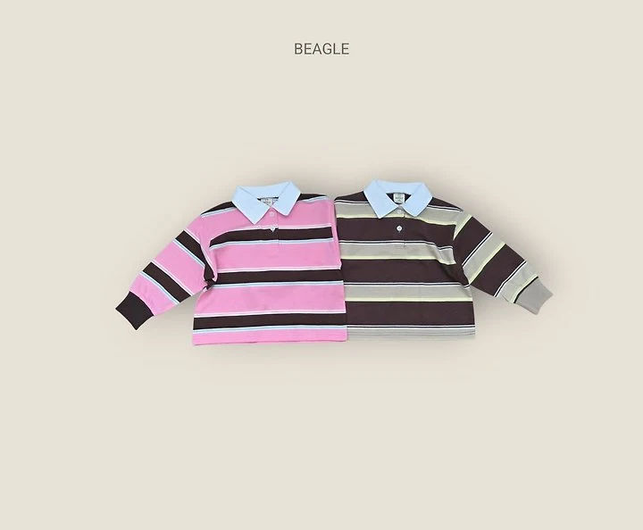 Beagle - Korean Children Fashion - #toddlerclothing - Rugby Stripe Tee