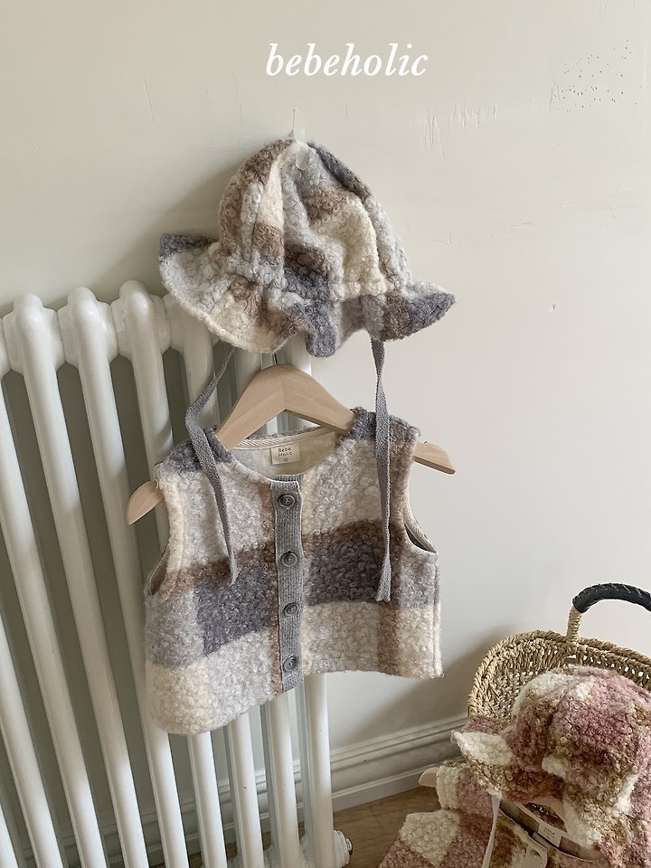Bebe Holic - Korean Baby Fashion - #babyboutique - Roy Check Bucket Hat - 2