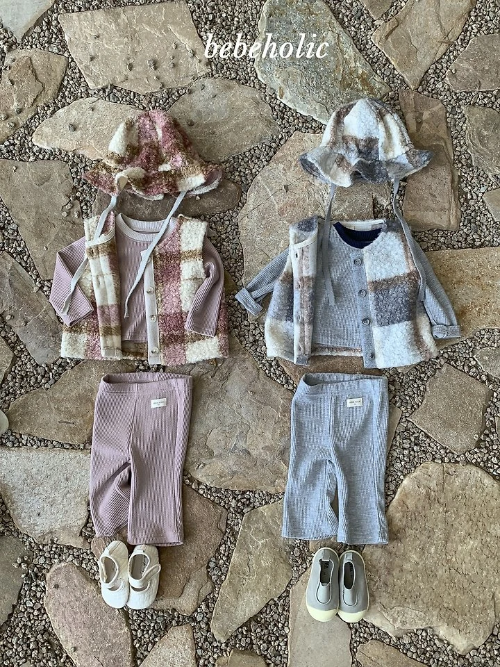 Roy Check Vest by Bebe Holic for Baby - view 1