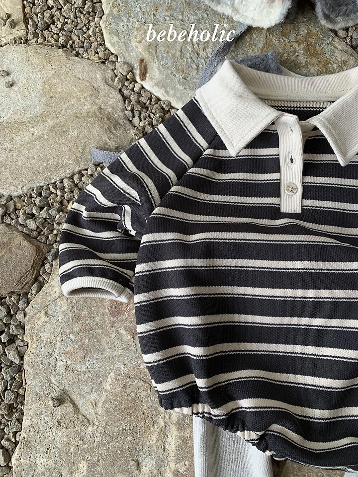 Bebe Holic - Korean Baby Fashion - #babyboutique - Striped Suit - 5