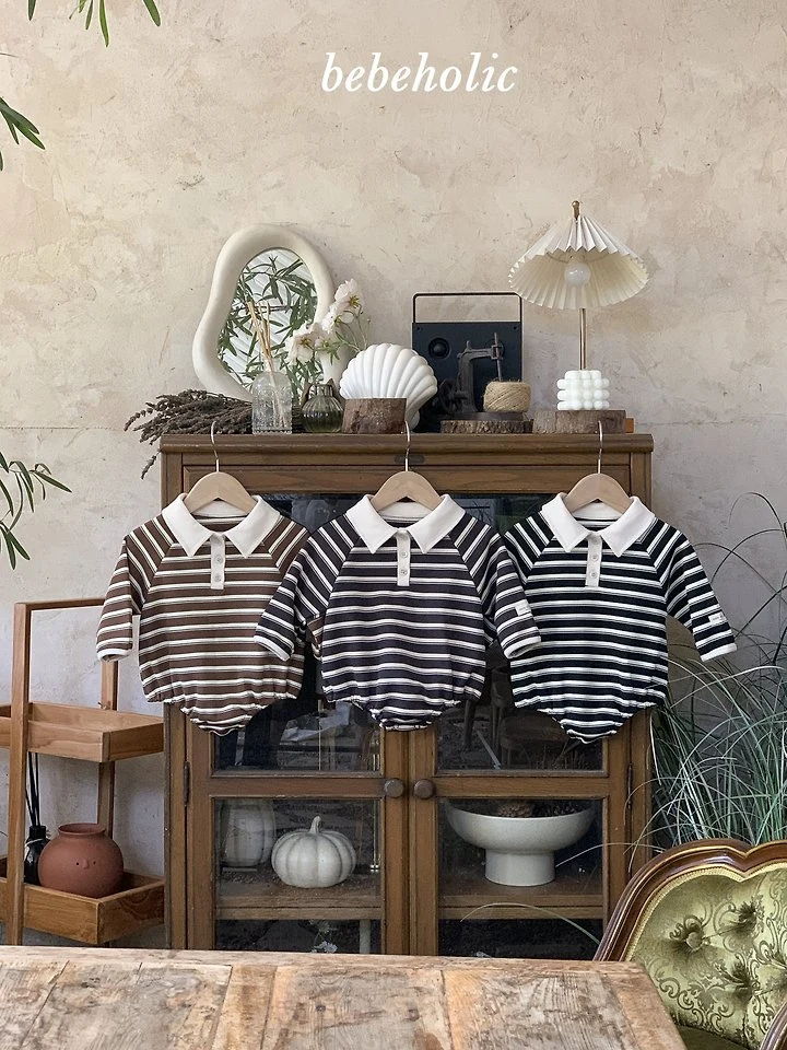 Bebe Holic - Korean Baby Fashion - #babyboutique - Striped Suit - 6