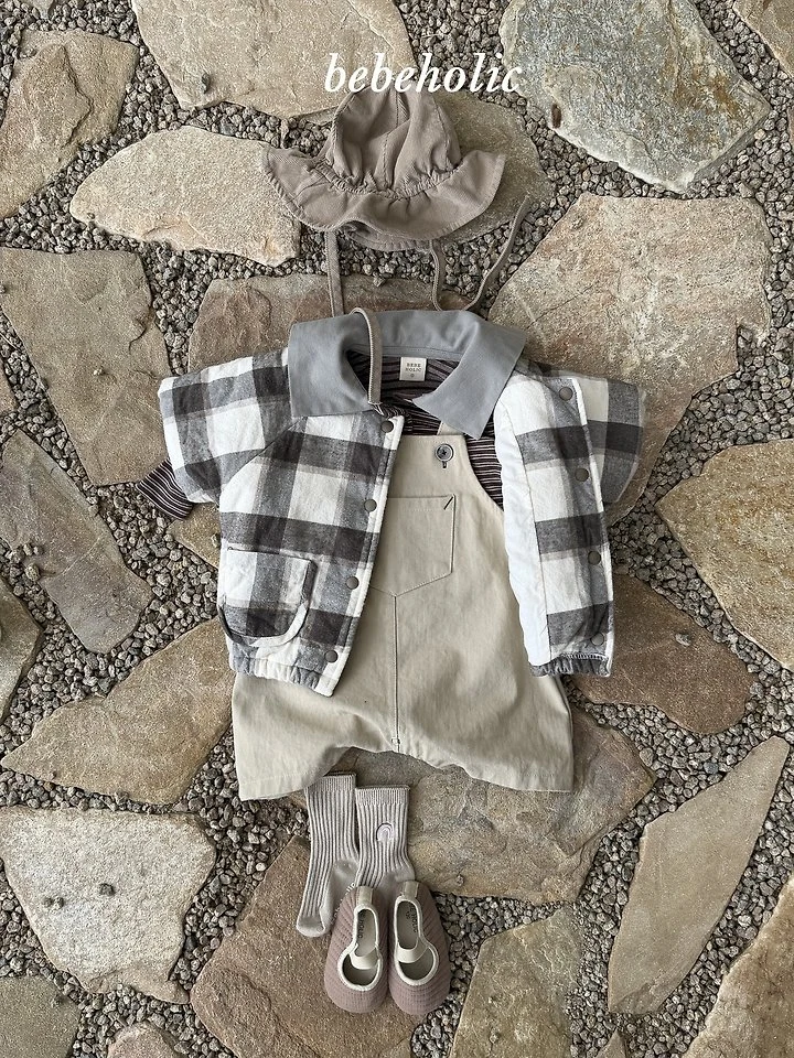 Bebe Holic - Korean Baby Fashion - #babyboutique - Check Jumper - 3