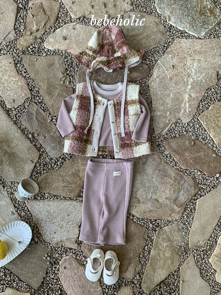 Roy Check Vest by Bebe Holic for Baby - view 2