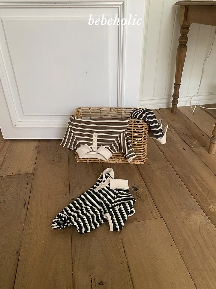Bebe Holic - Korean Baby Fashion - #babyboutiqueclothing - Striped Suit - 7
