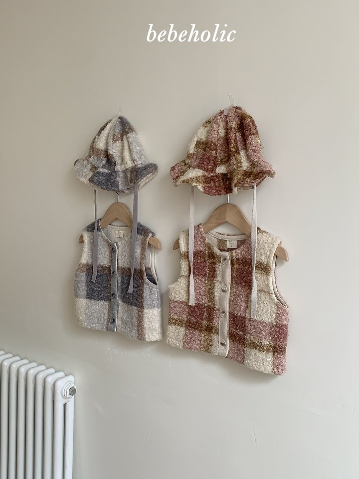 Bebe Holic - Korean Baby Fashion - #babyboutiqueclothing - Roy Check Bucket Hat - 4