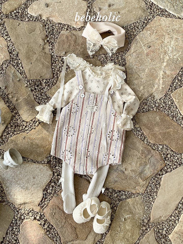 Bebe Holic - Korean Baby Fashion - #babyclothing - Deli Suspender Suit - 3