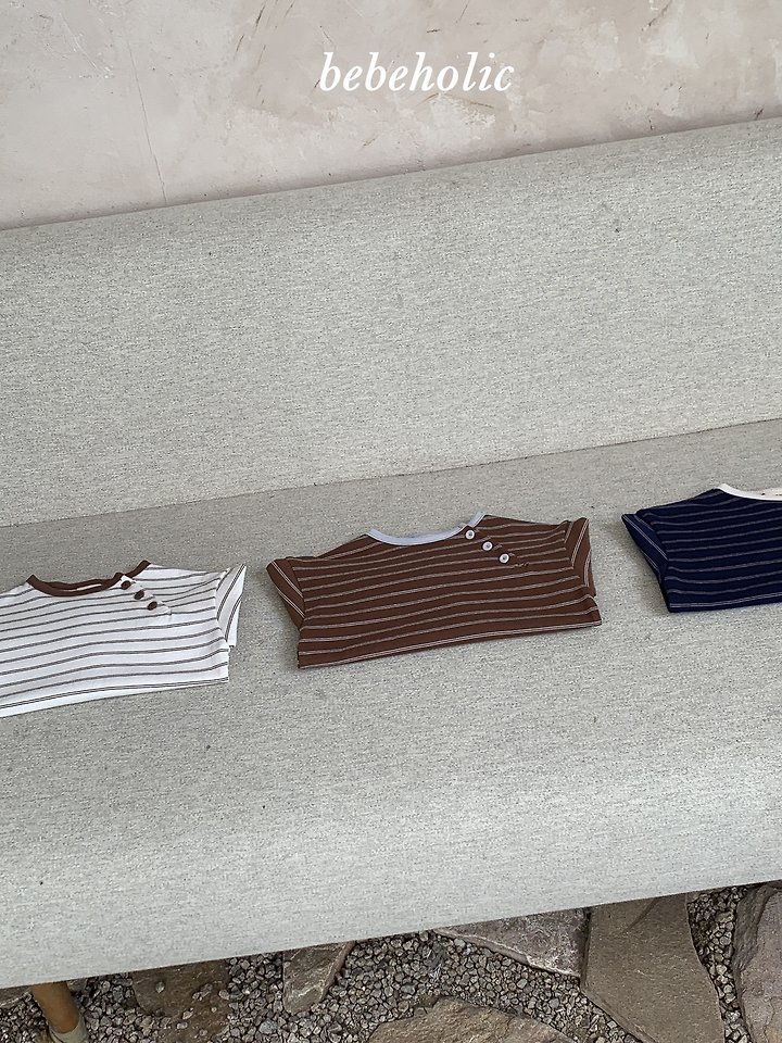 Bebe Holic - Korean Baby Fashion - #babyfashion - Redon Stripe Tee - 9