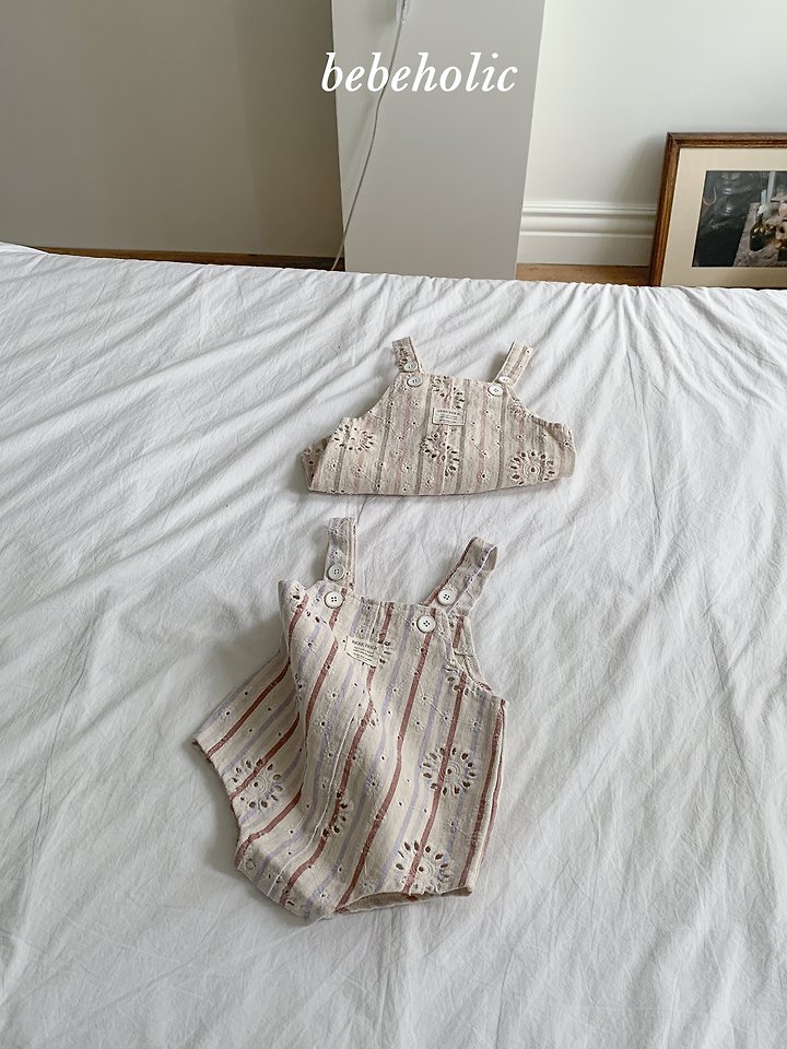 Bebe Holic - Korean Baby Fashion - #babyclothing - Deli Suspender Suit - 4