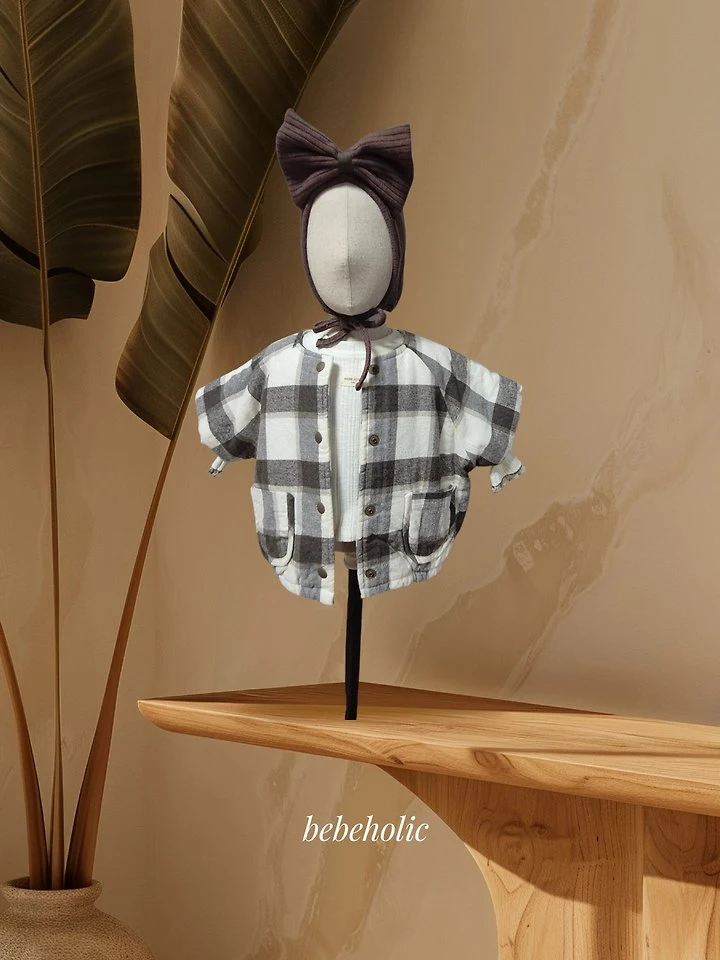 Bebe Holic - Korean Baby Fashion - #babyfashion - Check Jumper - 6