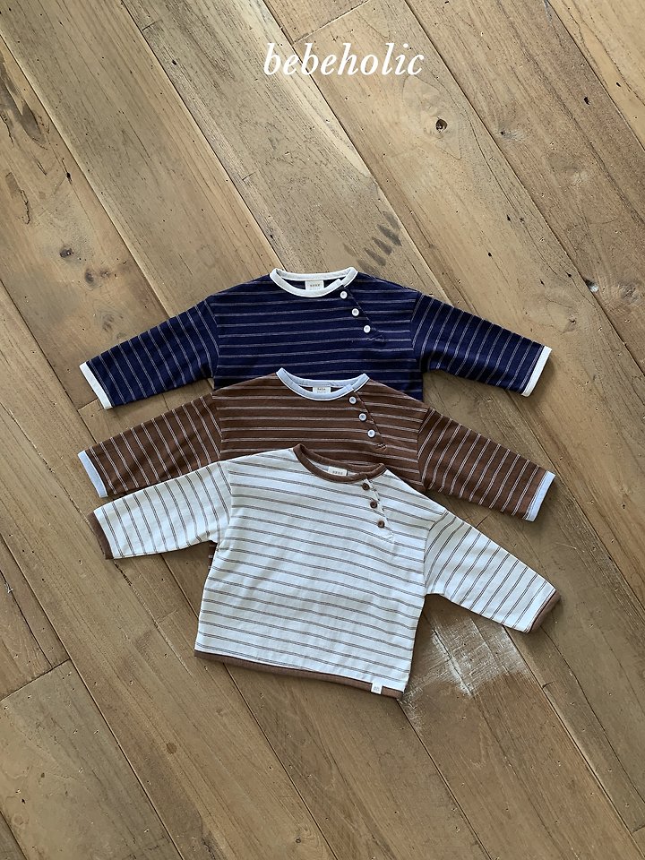 Bebe Holic - Korean Baby Fashion - #babyfever - Redon Stripe Tee - 10