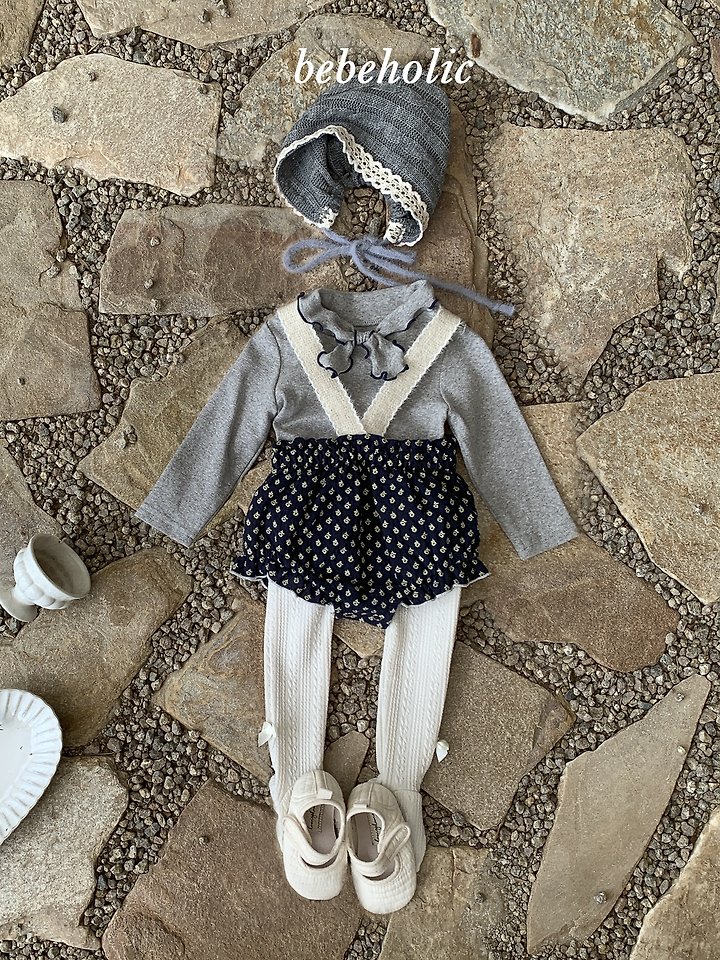 Bebe Holic - Korean Baby Fashion - #babylifestyle - Leaf Suspender Bloomers - 2