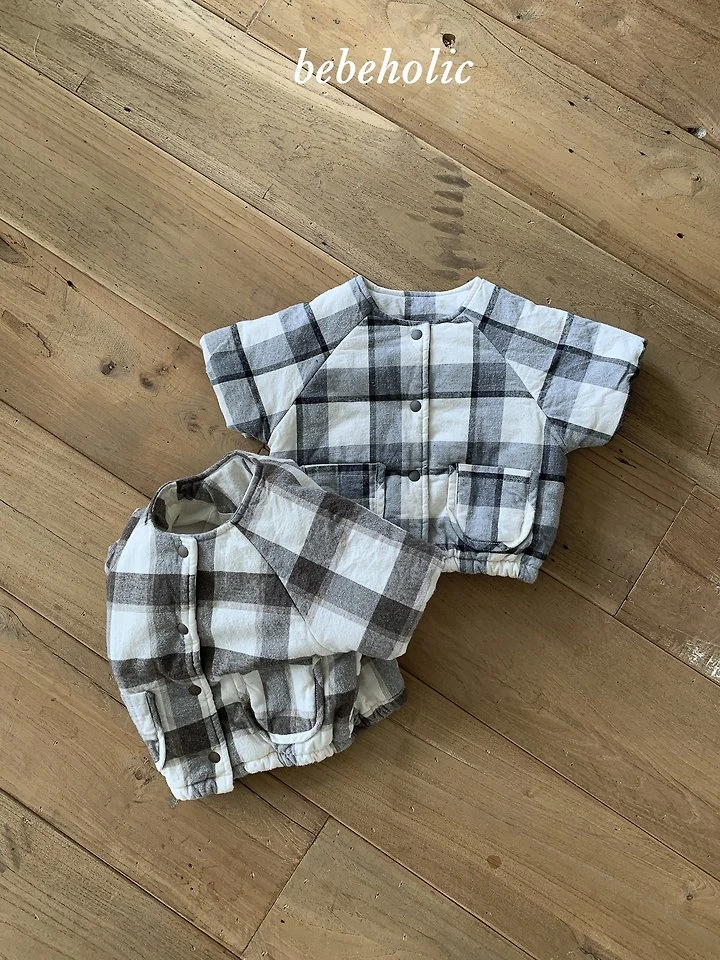 Bebe Holic - Korean Baby Fashion - #babyoninstagram - Check Jumper - 10
