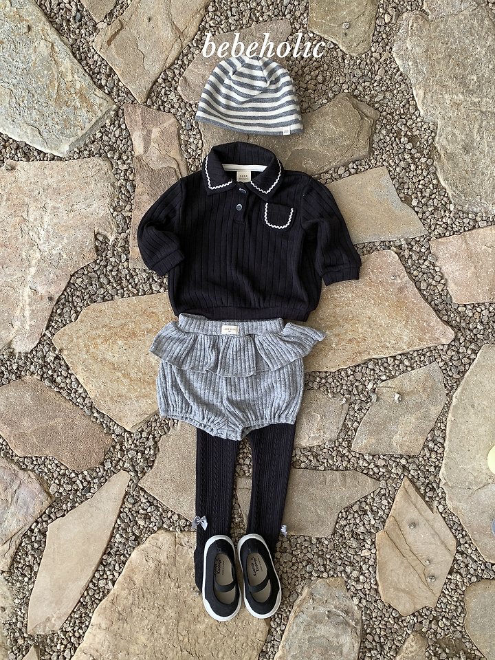Bebe Holic - Korean Baby Fashion - #babyootd - Teeny Collar Tee - 3