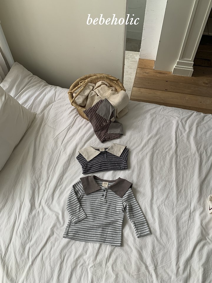 Bebe Holic - Korean Baby Fashion - #babyoutfit - Kenny Collar Tee - 6