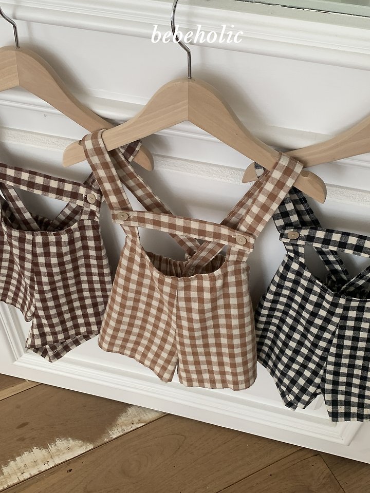 Bebe Holic - Korean Baby Fashion - #babyoutfit - Aco Suspender Pants - 8