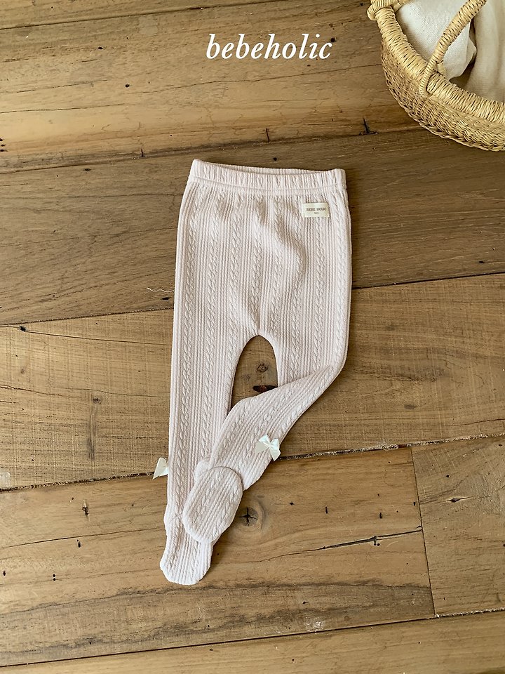 Bebe Holic - Korean Baby Fashion - #babywear - Tone Tone Ribbon Footed Leggings - 11