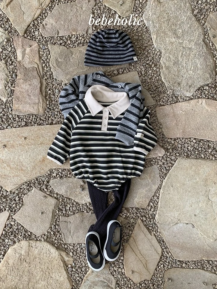Bebe Holic - Korean Baby Fashion - #babywear - Striped Suit - 2