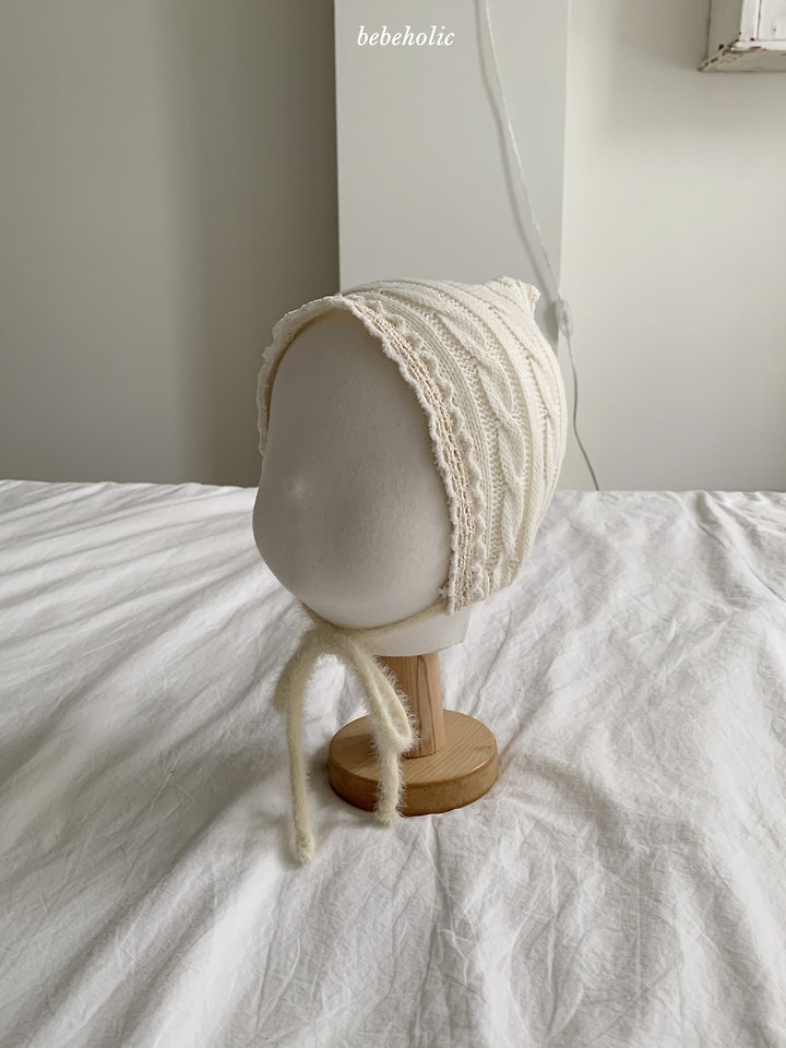 Bebe Holic - Korean Baby Fashion - #onlinebabyboutique - Cable Knit Bonnet - 3