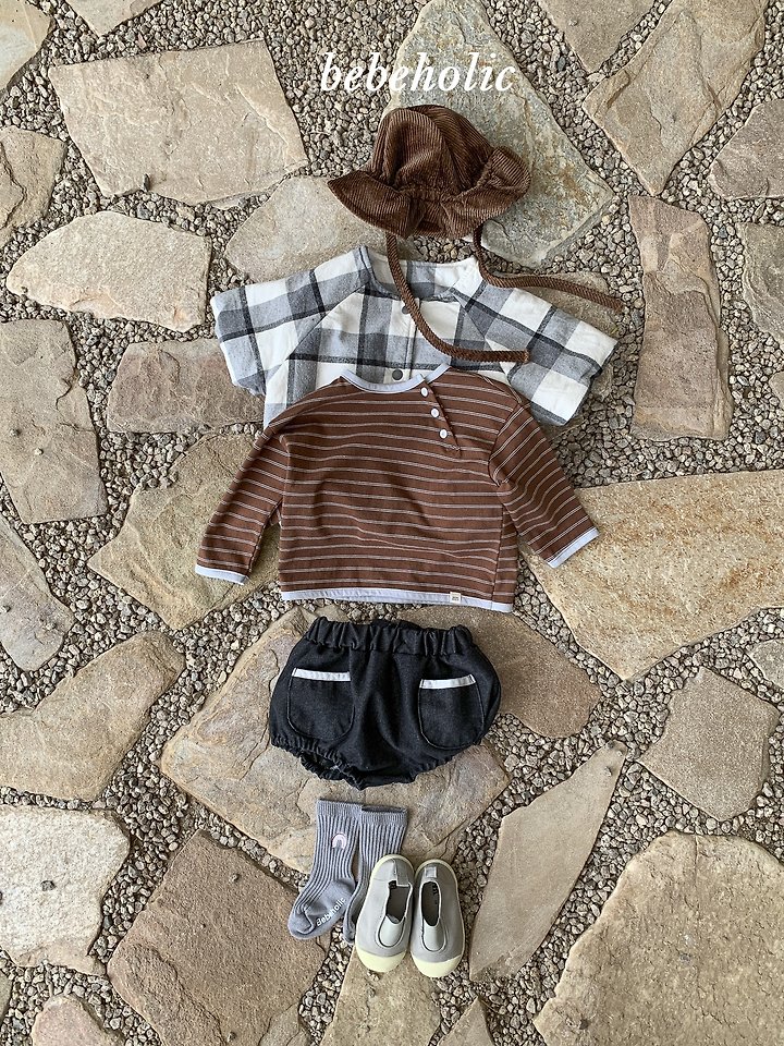 Bebe Holic - Korean Baby Fashion - #onlinebabyboutique - Redon Stripe Tee - 3