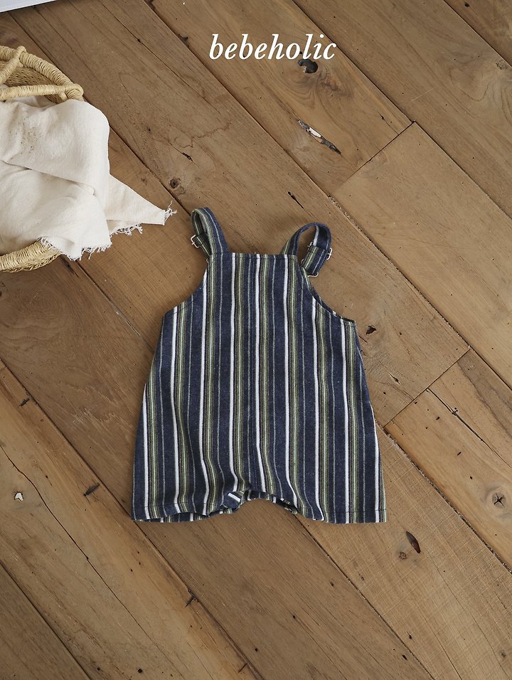 Bebe Holic - Korean Baby Fashion - #onlinebabyboutique - More Stripe Suspender Suit - 9