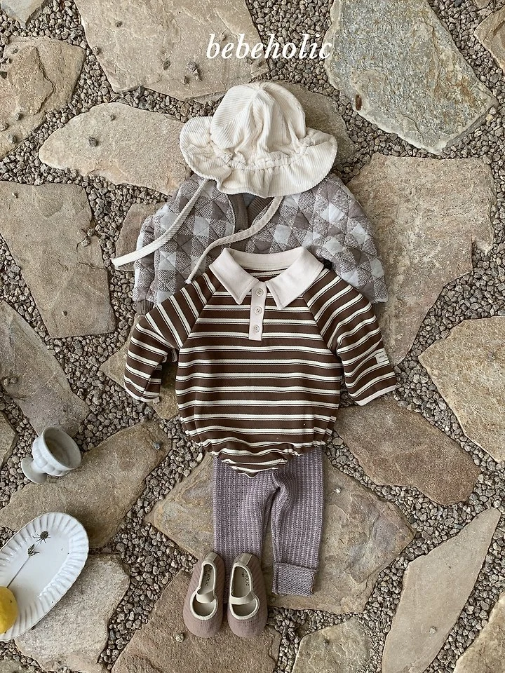 Bebe Holic - Korean Baby Fashion - #onlinebabyboutique - Striped Suit - 3