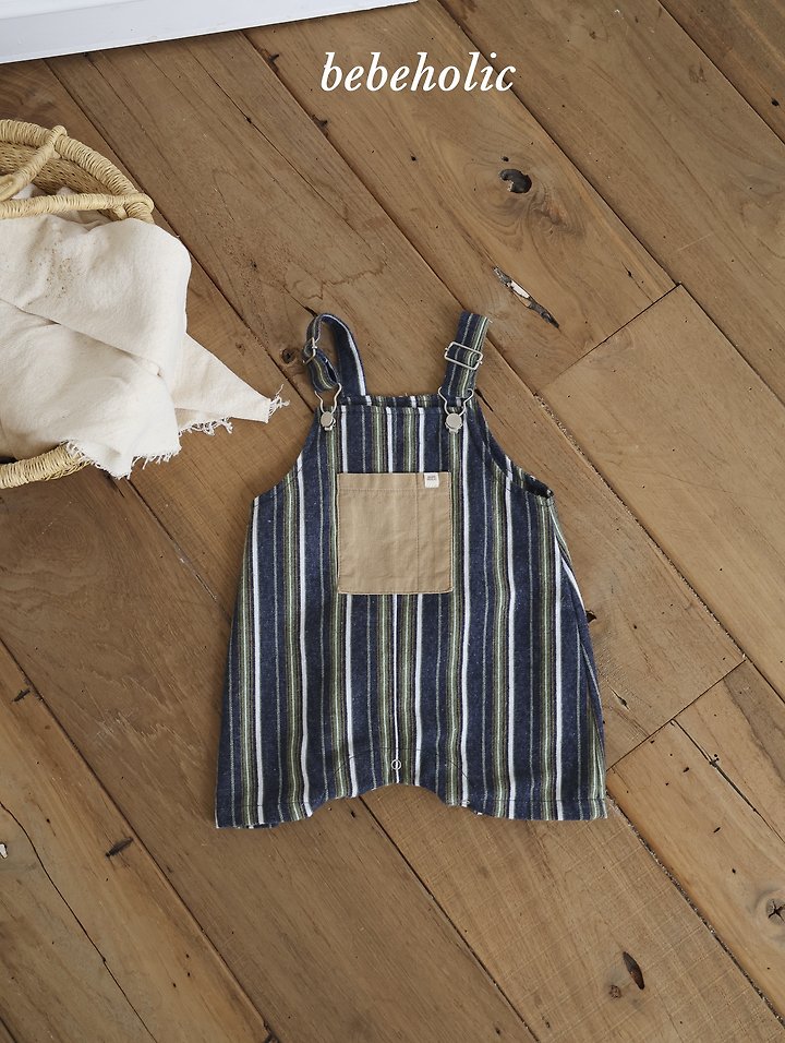 Bebe Holic - Korean Baby Fashion - #onlinebabyshop - More Stripe Suspender Suit - 10
