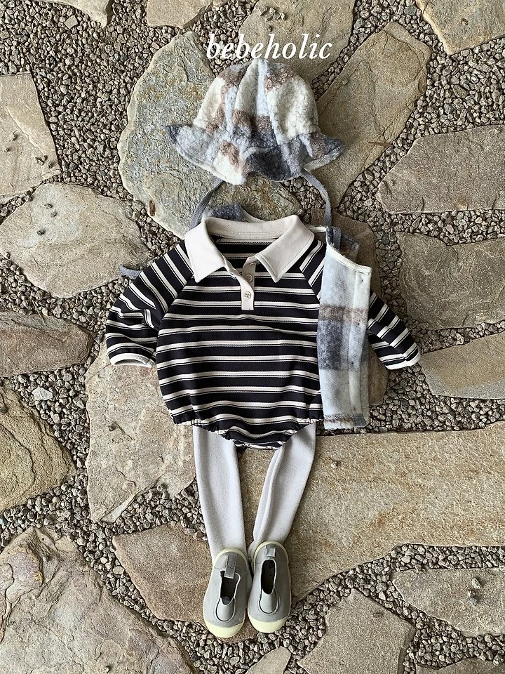 Bebe Holic - Korean Baby Fashion - #onlinebabyboutique - Striped Suit - 4
