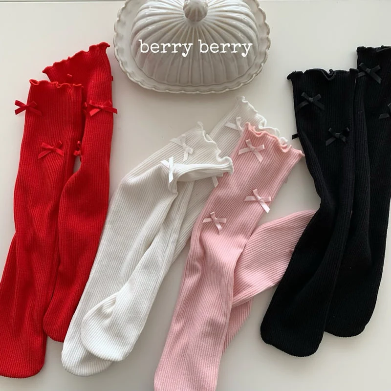 Berry Berry - Korean Children Fashion - #childrensboutique - Ribbon Knee Socks