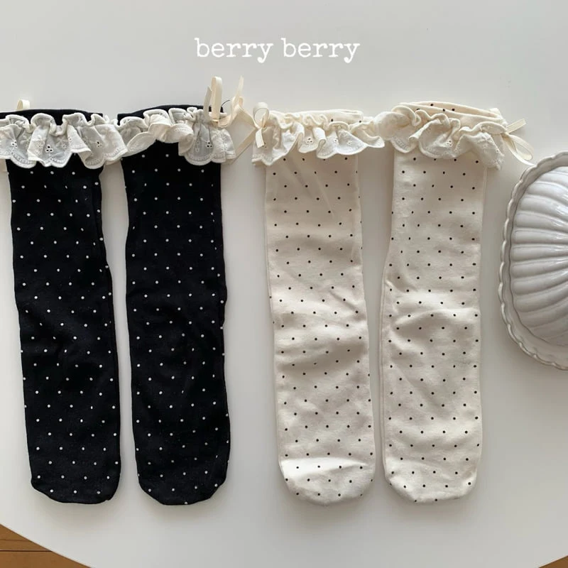 Berry Berry - Korean Children Fashion - #childrensboutique - Dot Knee Socks