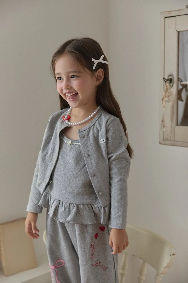 Berry Berry - Korean Children Fashion - #designkidswear - Kkukku Cardigan Set - 4