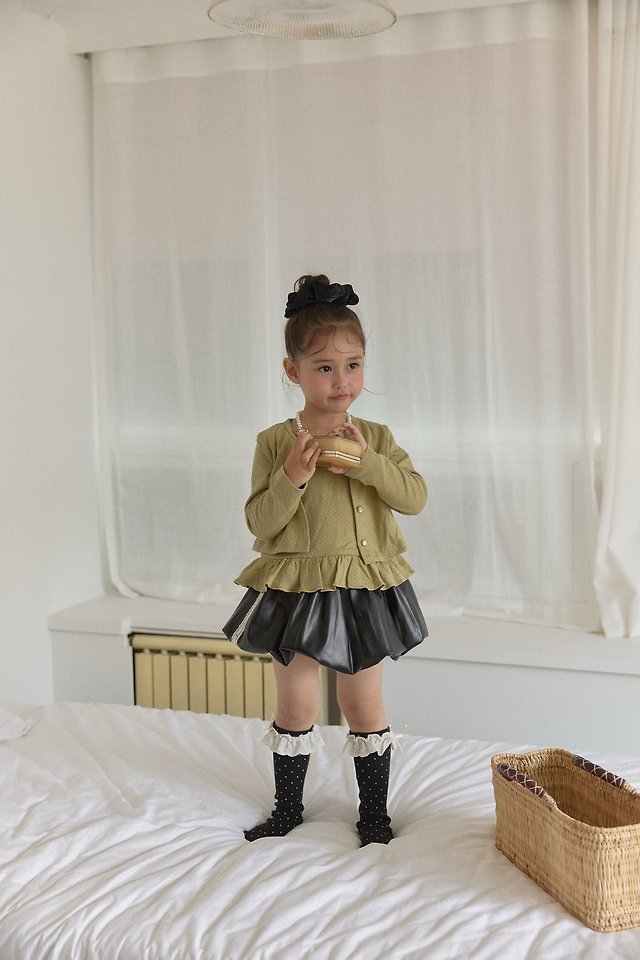 Berry Berry - Korean Children Fashion - #discoveringself - Leather Balloon Skirt
