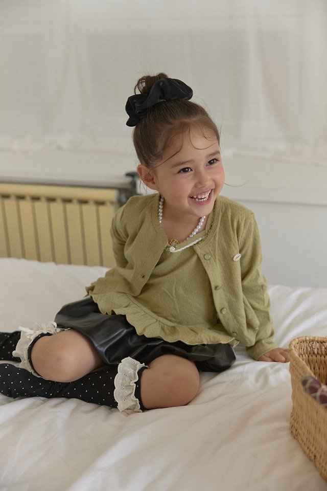 Berry Berry - Korean Children Fashion - #kidsshorts - Leather Balloon Skirt - 3