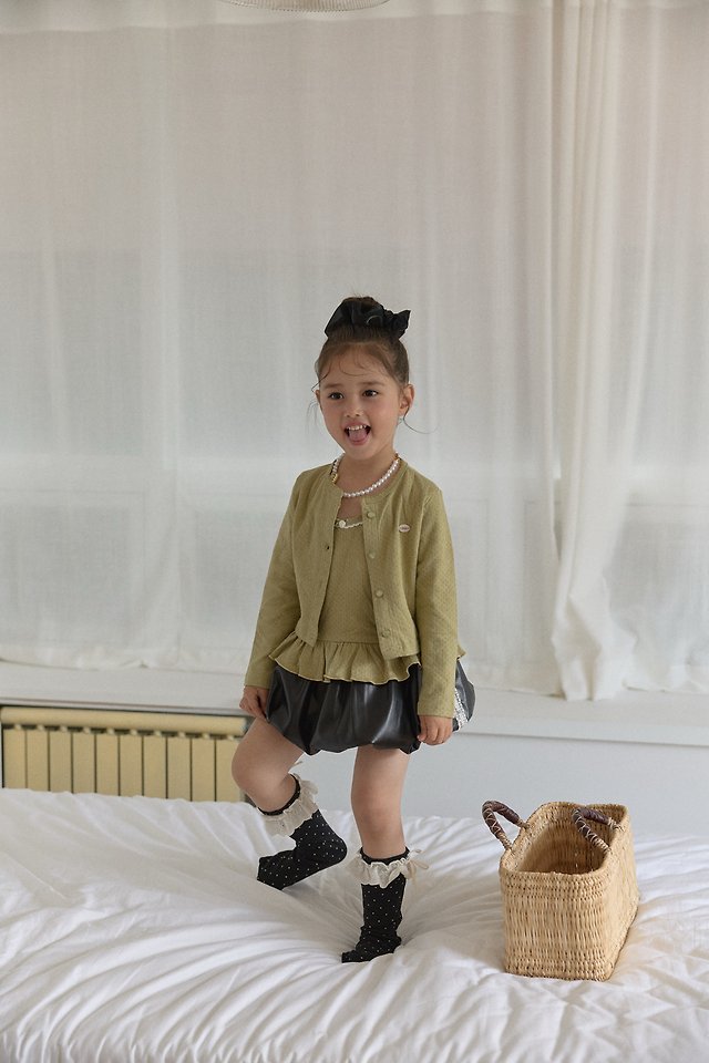 Berry Berry - Korean Children Fashion - #kidzfashiontrend - Leather Balloon Skirt - 5