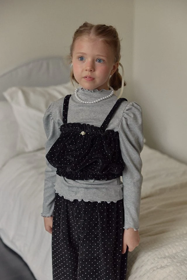 Berry Berry - Korean Children Fashion - #littlefashionista - Velour Dotty Set