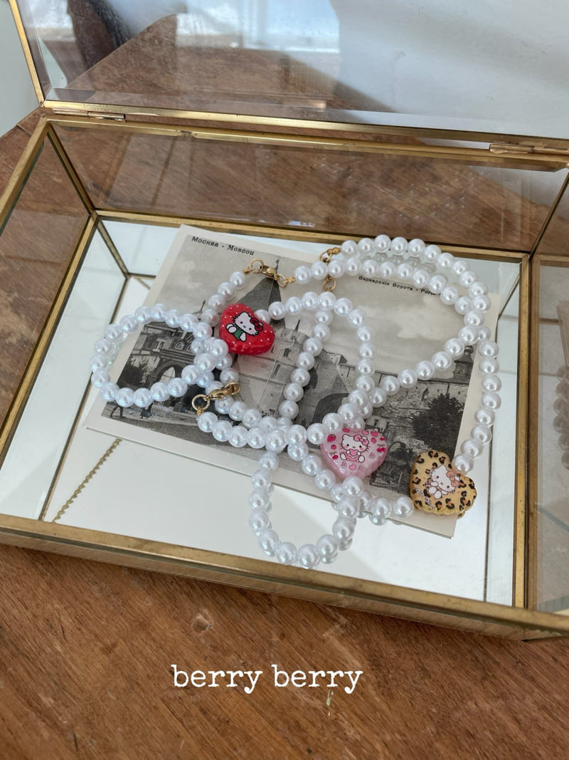 Berry Berry - Korean Children Fashion - #Kfashion4kids - Heart Cat Necklace - 4