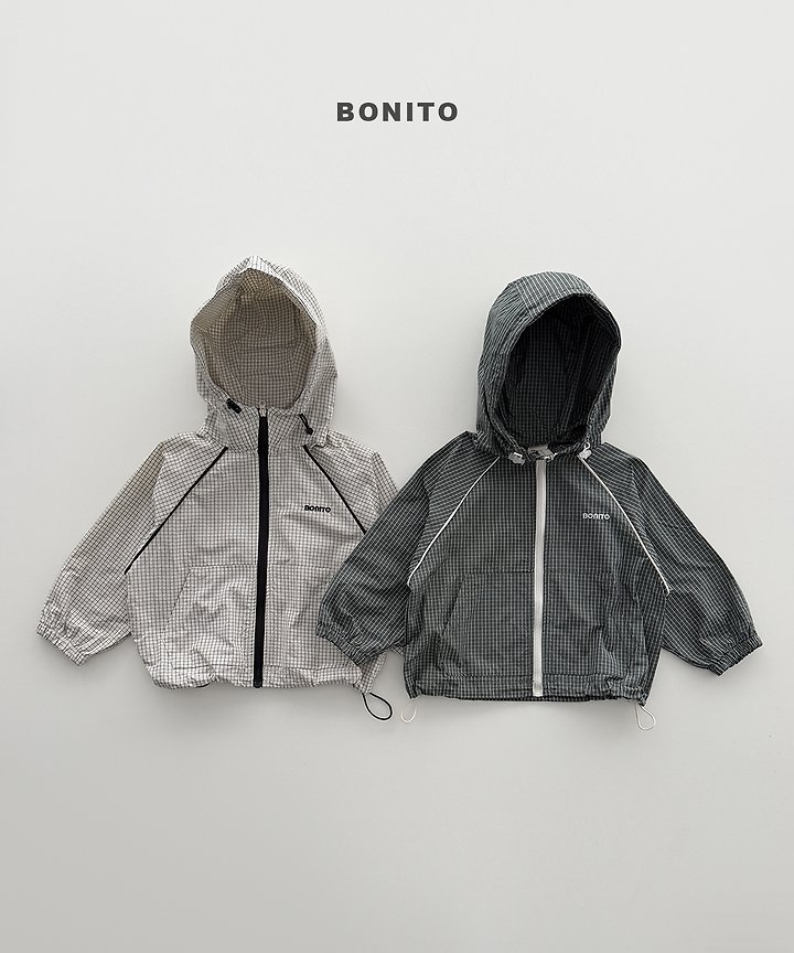 Bonito - Korean Children Fashion - #Kfashion4kids - Check Stripe Windbreaker - 5