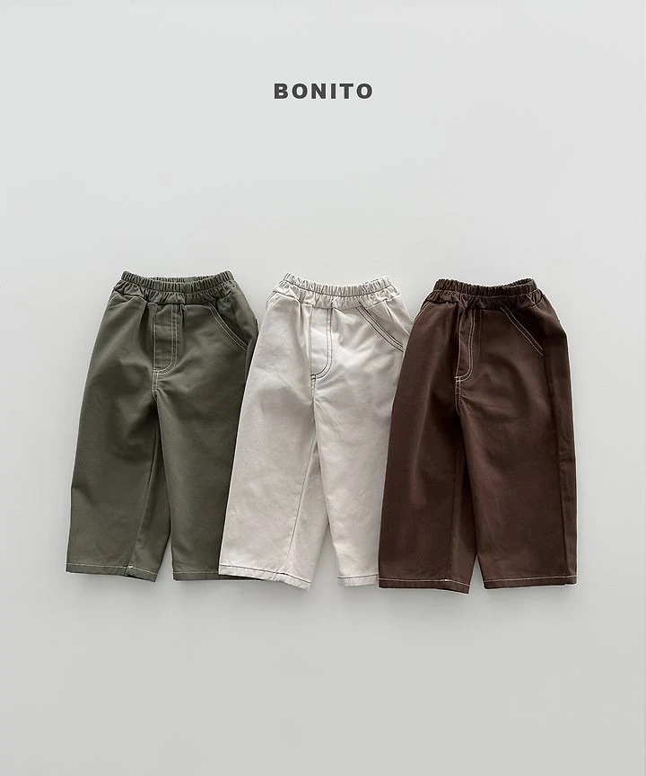 Bonito - Korean Children Fashion - #Kfashion4kids - Stitch Cotton Pants