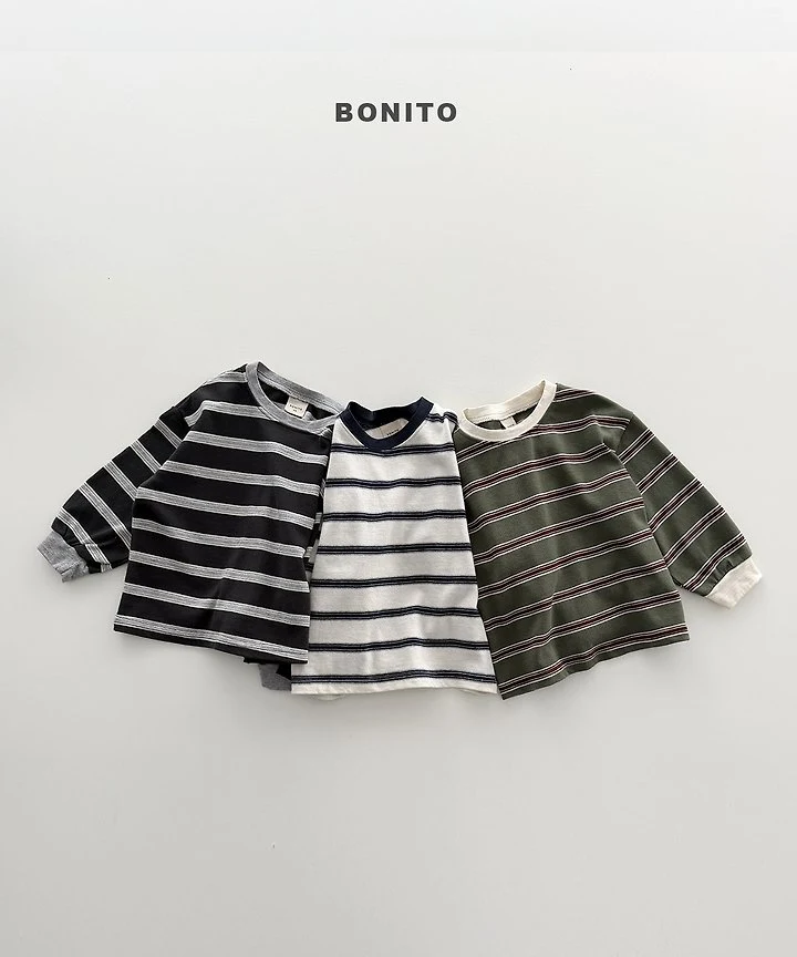 Bonito - Korean Children Fashion - #Kfashion4kids - Haru Stripe Ribbed Tee - 3